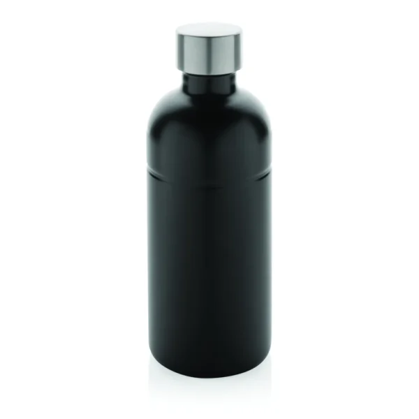 Soda RCS gecertificeerde gerecycled rvs drinkfles zwart