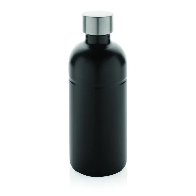 Soda RCS gecertificeerde gerecycled rvs drinkfles zwart