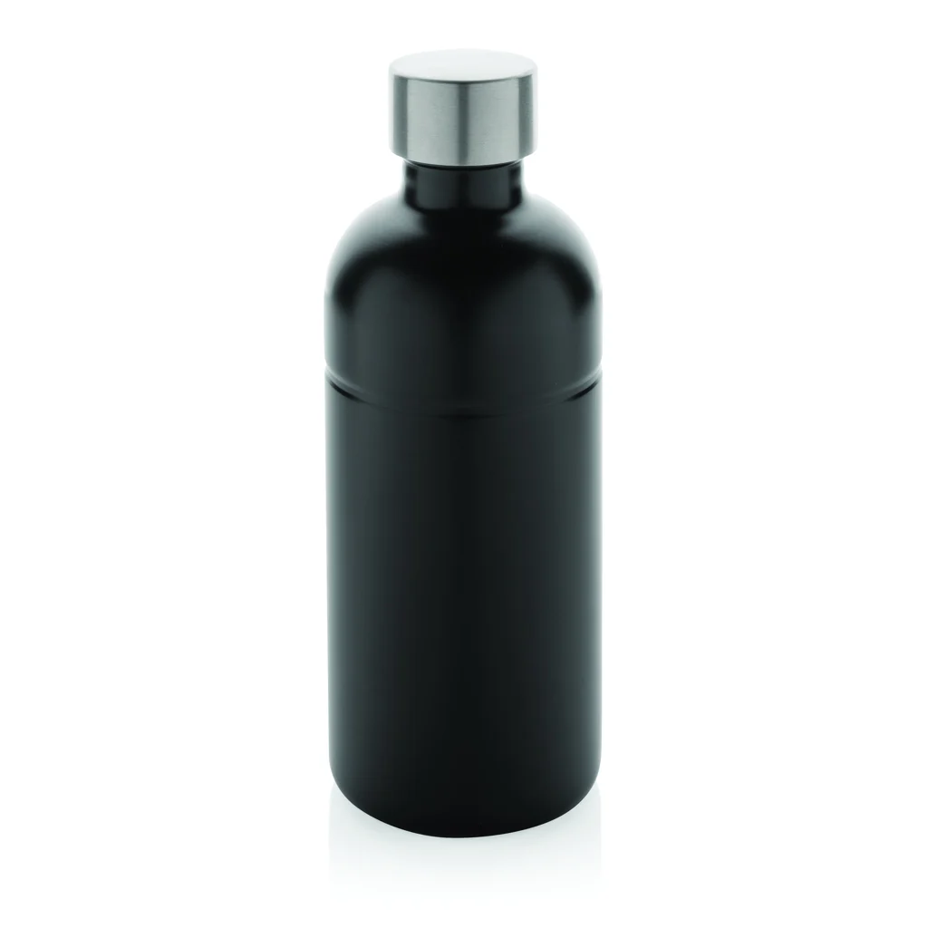 Soda RCS gecertificeerde gerecycled rvs drinkfles zwart