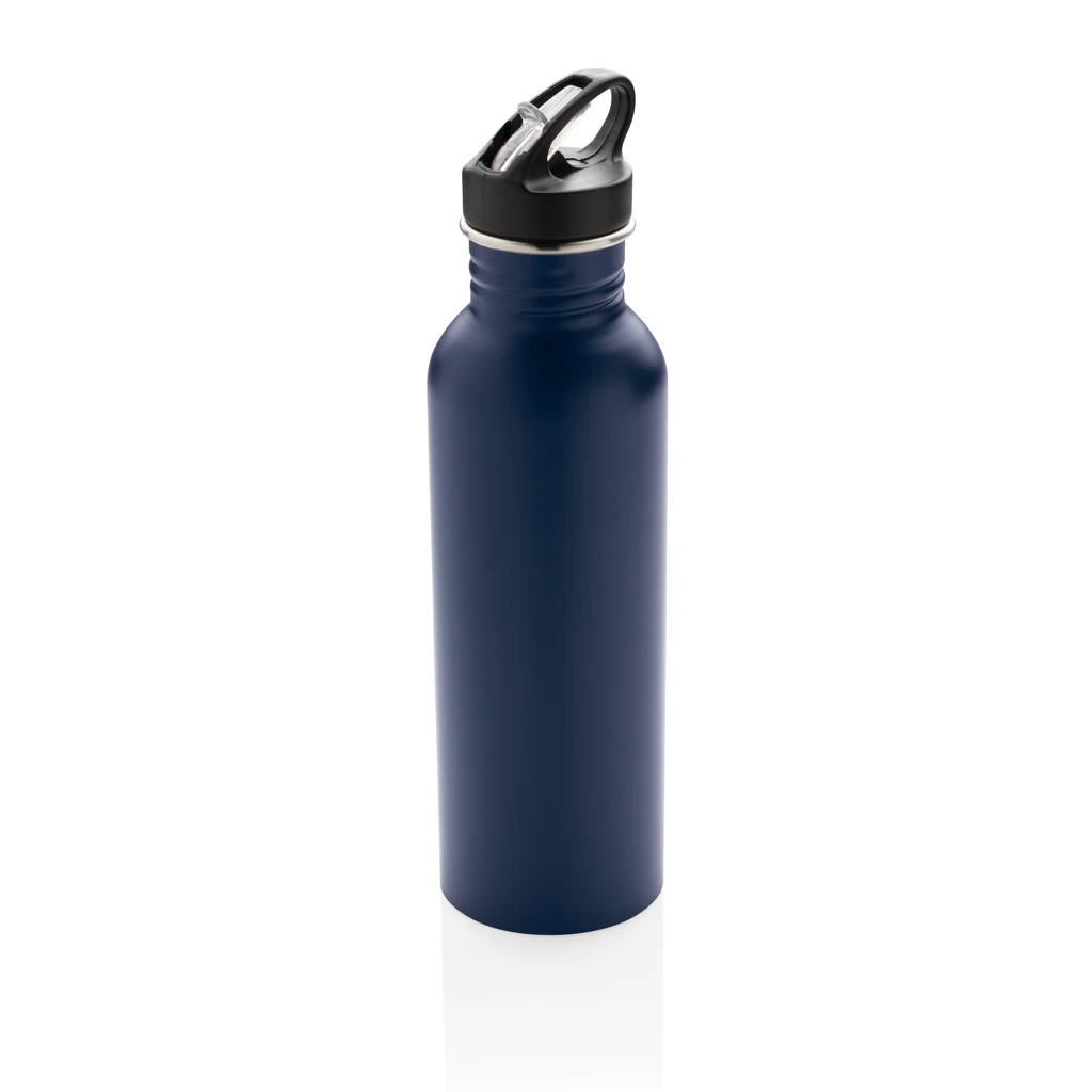Deluxe RVS sportfles donkerblauw