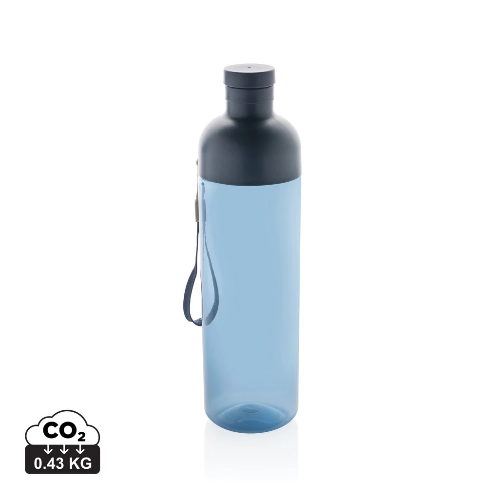 Impact RCS gerecyclede PET lekvrije waterfles 600 ml donkerblauw
