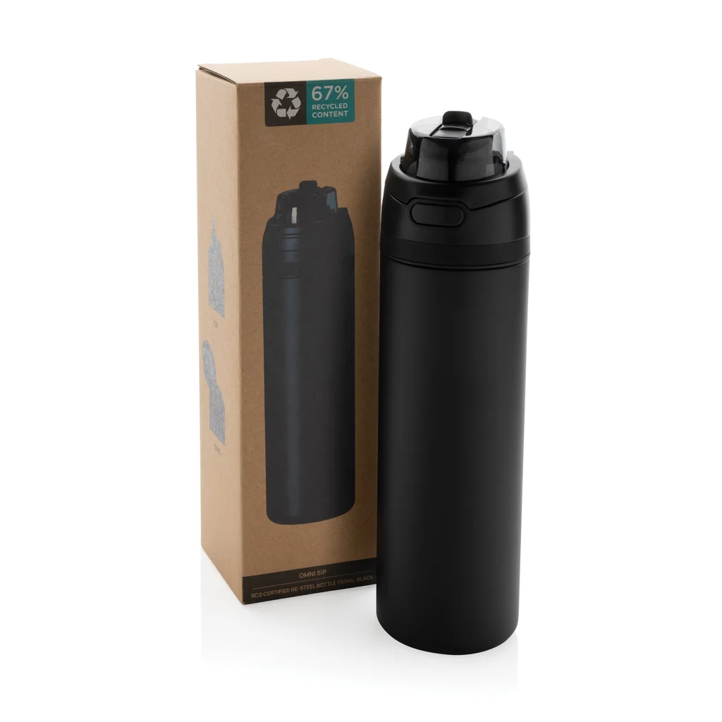 Omni Sip RCS Recycled RVS waterfles 720ML