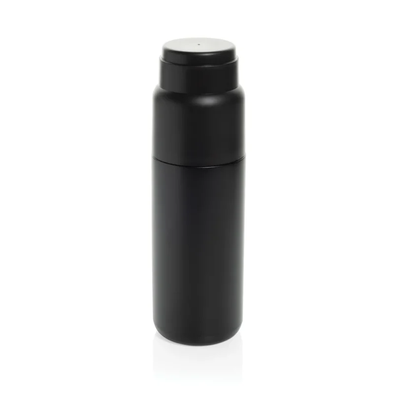 Thermocup RCS recycled geisoleerde fles met beker 500ml zwart
