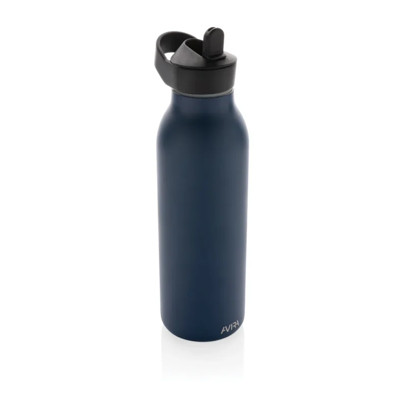 Avira Ara RCS recycled staal fliptop water fles 500ML donkerblauw
