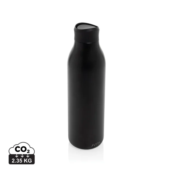 Avira Alok RCS recycled staal 360 waterfles 600ML zwart