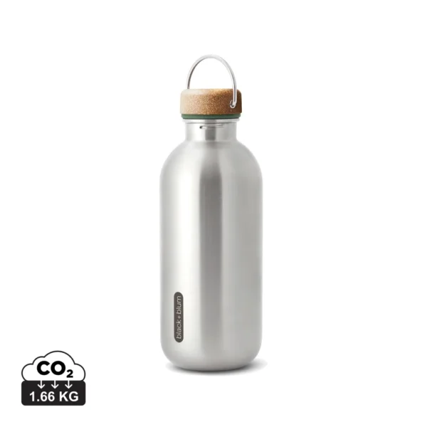 Black+Blum Stalen Water Fles 600ml olijfgroen