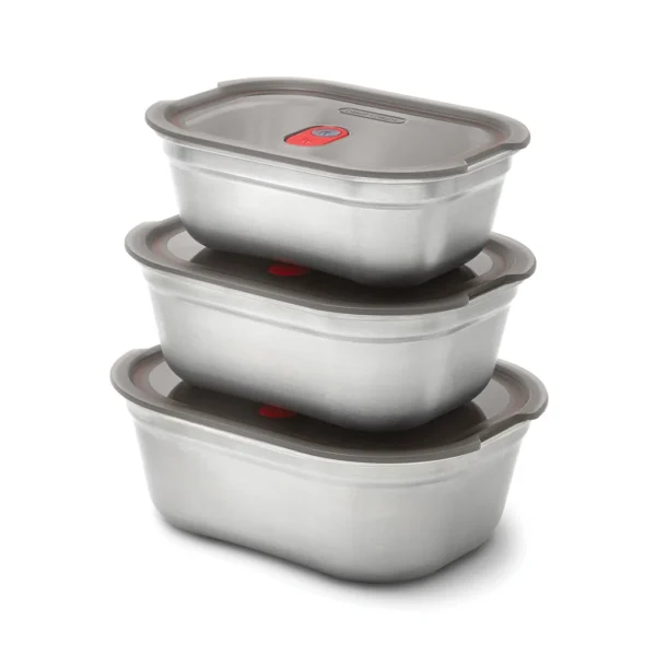 Black+Blum Mealprep Box Set 3 stuks Klein, Middel, Groot grijs