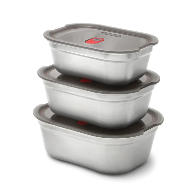 Black+Blum Mealprep Box Set 3 stuks Klein, Middel, Groot grijs