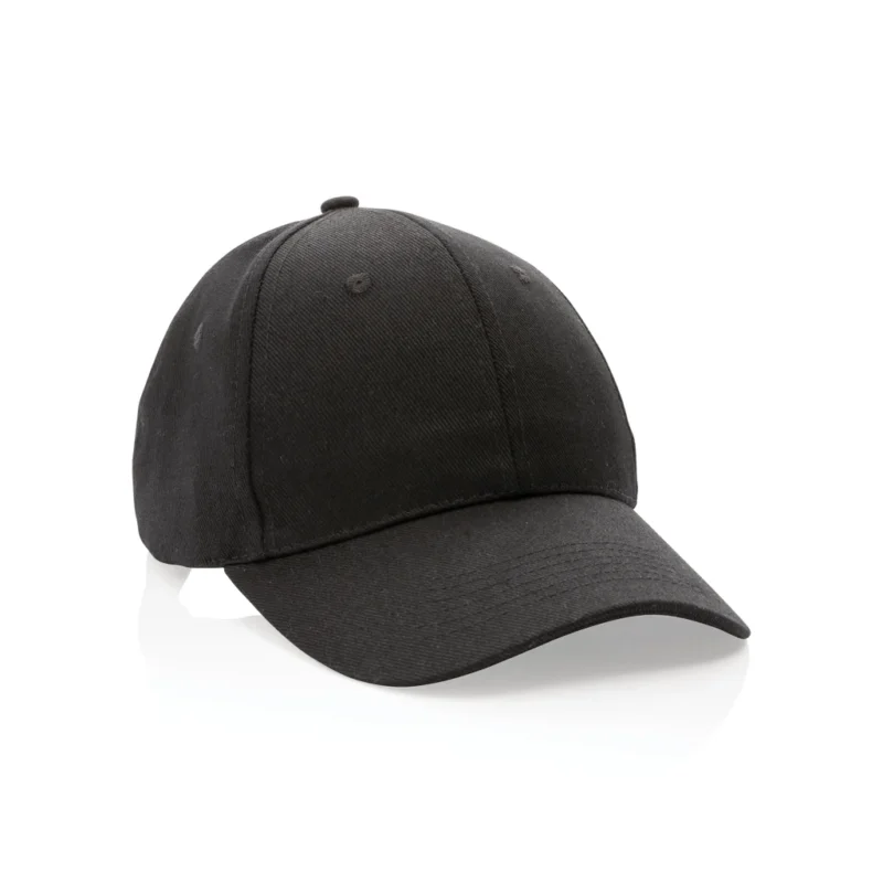 Impact AWARE™ 6 panel 280gr gerecycled katoenen cap zwart