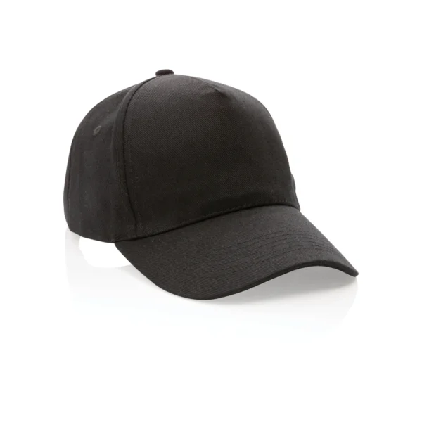 Impact AWARE™ 5 panel 280gr recycled katoenen cap zwart