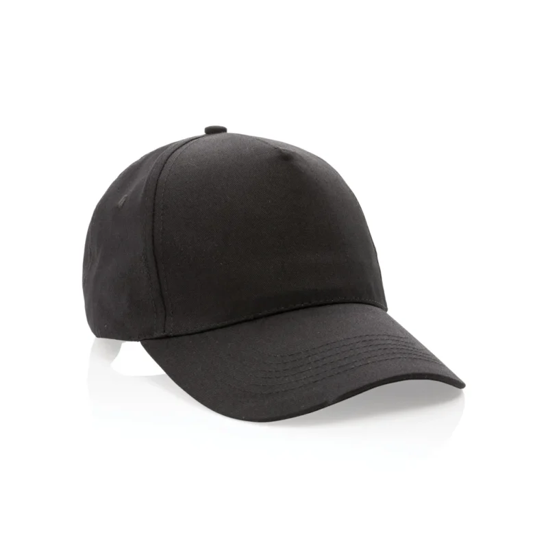 Impact AWARE™ 5 panel 190gr gerecycled katoenen cap zwart