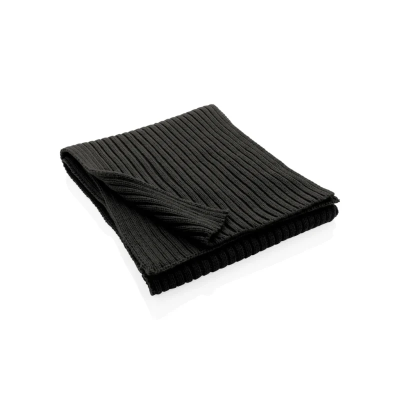 Impact AWARE™ Polylana® dubbel gebreide sjaal 180x25cm zwart