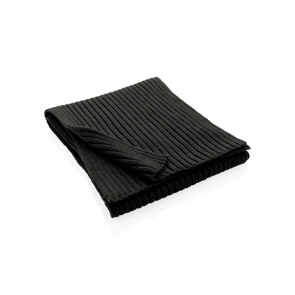 Impact AWARE™ Polylana® dubbel gebreide sjaal 180x25cm zwart
