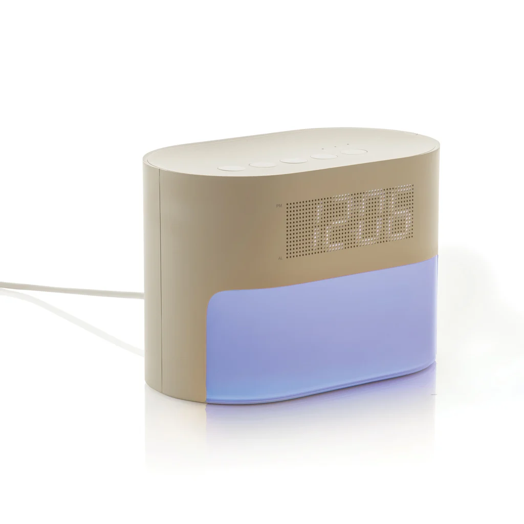 LumaRise RCS gerecycled plastic wekker met witte ruis