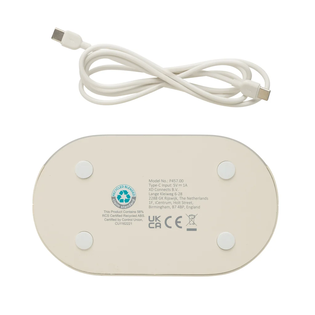 LumaRise RCS gerecycled plastic wekker met witte ruis