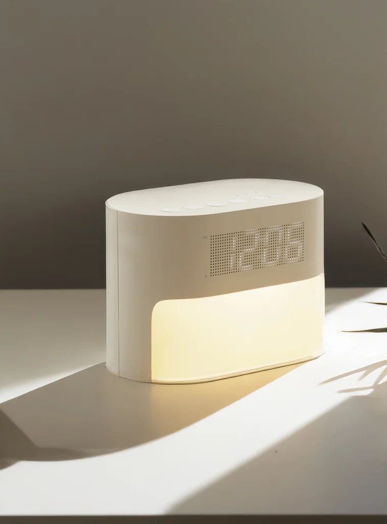 LumaRise RCS gerecycled plastic wekker met witte ruis