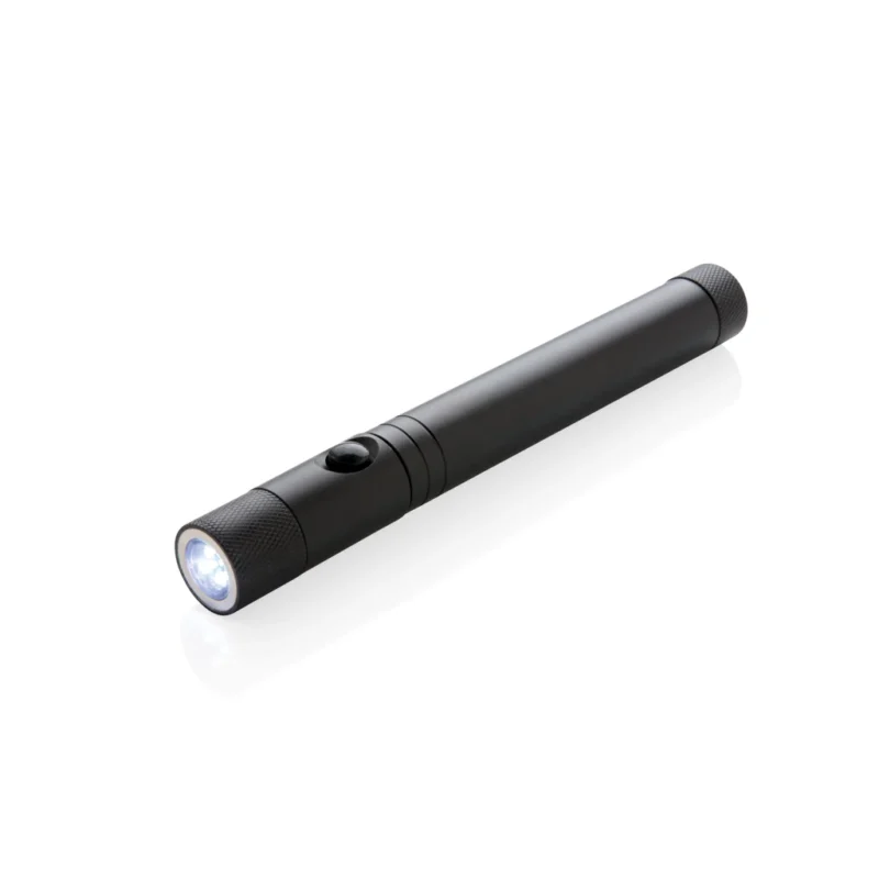 Uitschuifbare zaklamp met magneet zwart