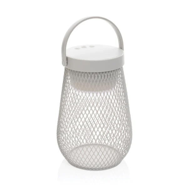Aurora RCS gerecyclede plastic USB-oplaadbare tafellamp grijs