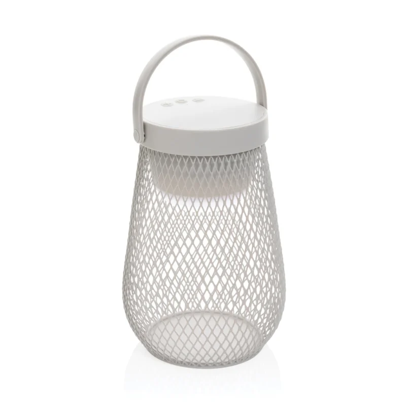 Aurora RCS gerecyclede plastic USB-oplaadbare tafellamp grijs