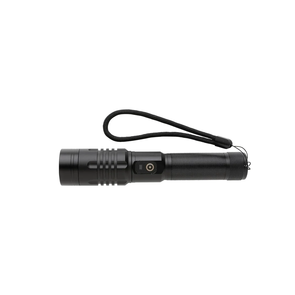 Gear X USB oplaadbare zaklamp zwart
