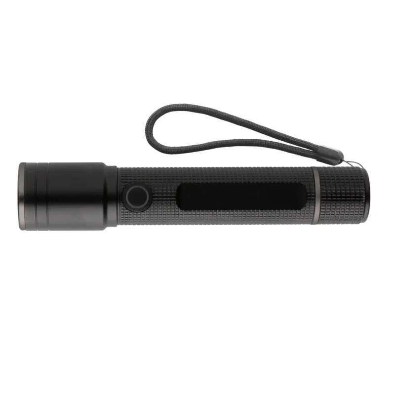 Gear X RCS gerecycled aluminium USB-oplaadbare zaklamp zwart