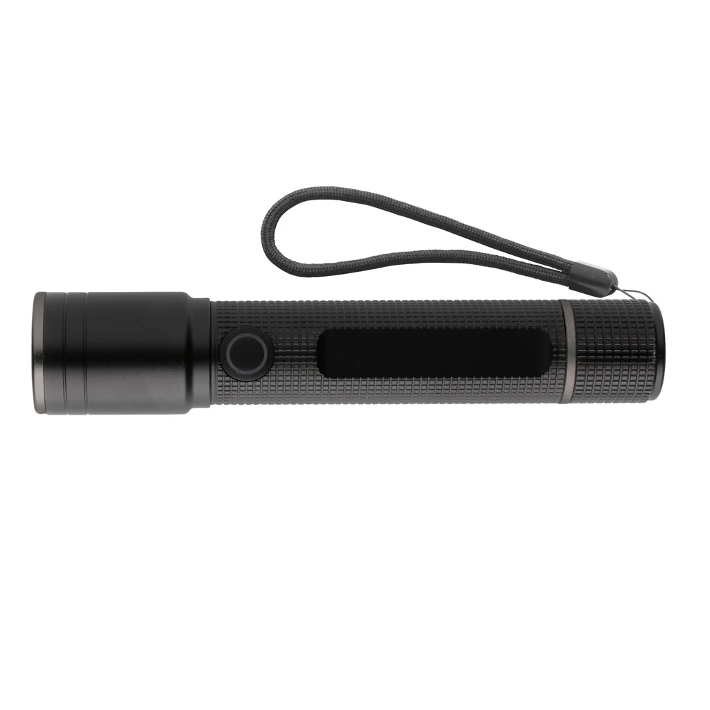 Gear X RCS gerecycled aluminium USB-oplaadbare zaklamp zwart