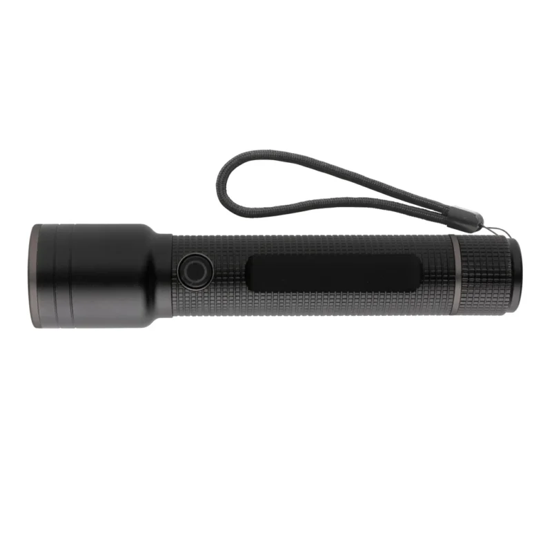 Gear X RCS gerecycled aluminium USB-oplaadbare zaklamp large zwart