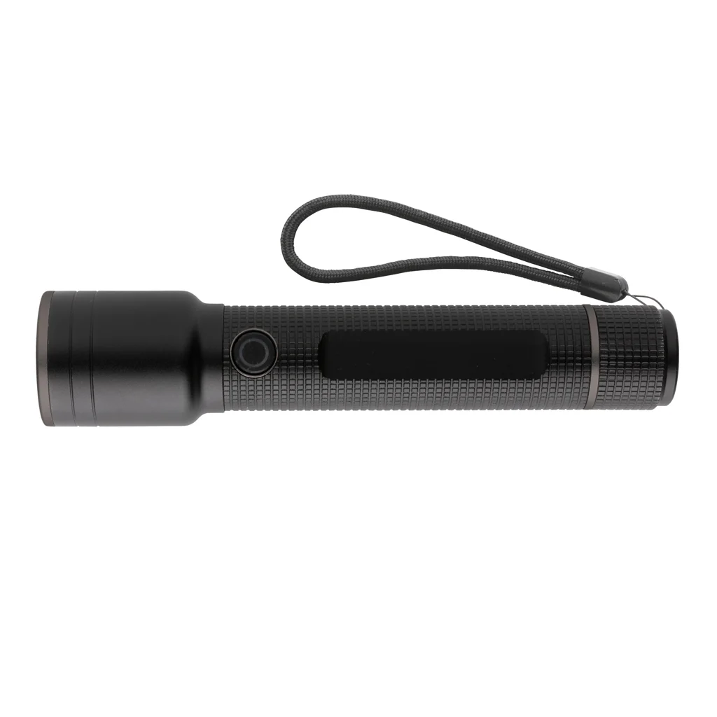 Gear X RCS gerecycled aluminium USB-oplaadbare zaklamp large zwart