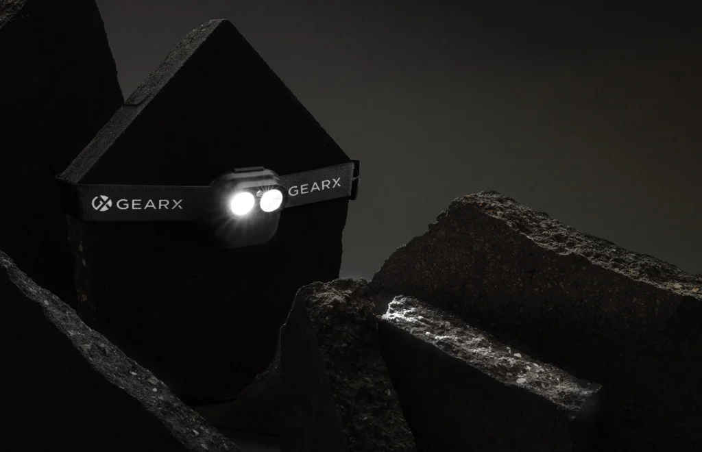Gear X RCS recycled plastic hoofd lamp met motion sensor