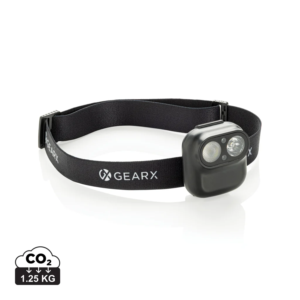 Gear X RCS recycled plastic hoofd lamp met motion sensor