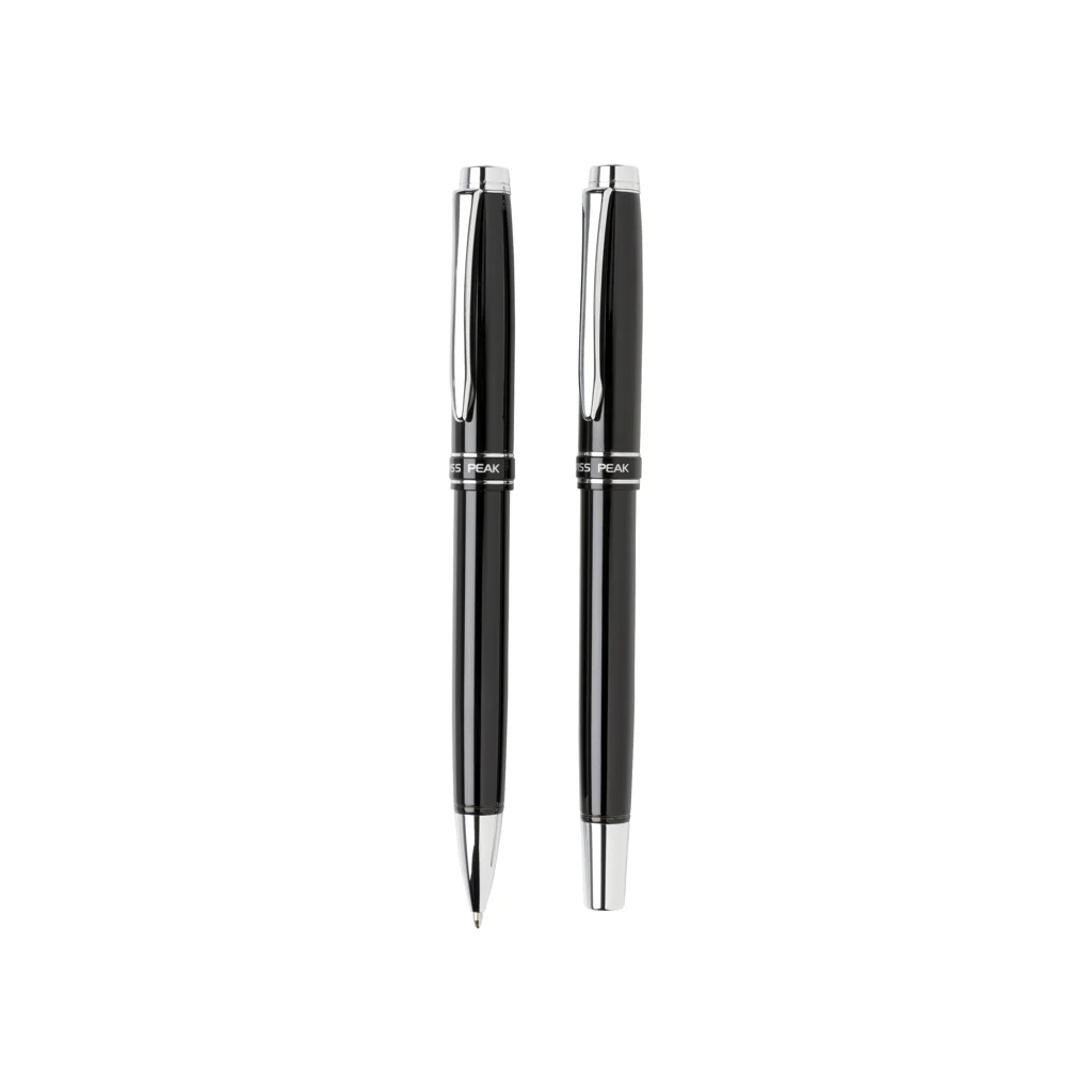 Heritage pennen set zwart, zilver