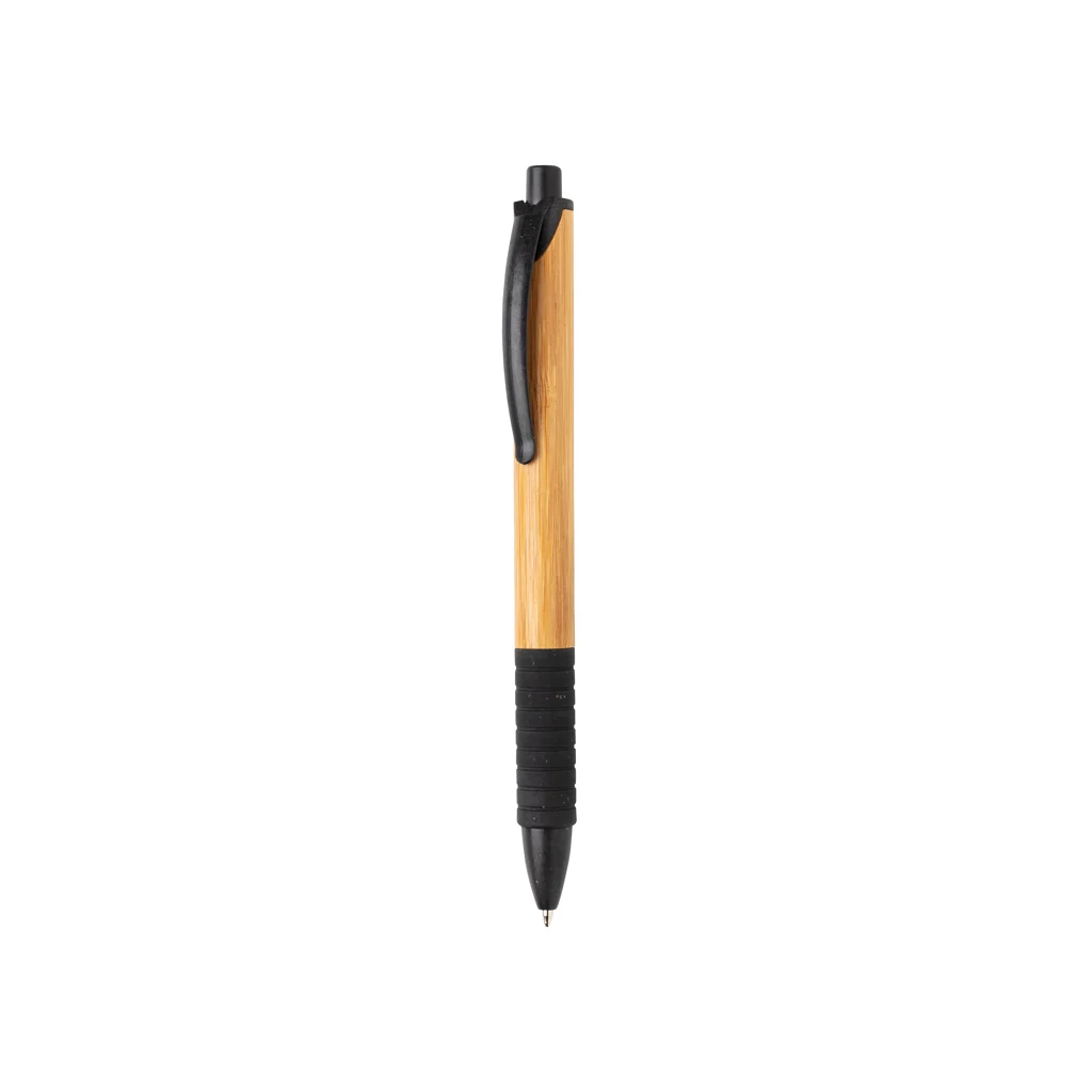 Bamboe & tarwestro pen zwart