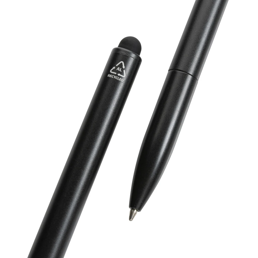 Kymi RCS-gecertificeerde gerecycled aluminium pen met stylus