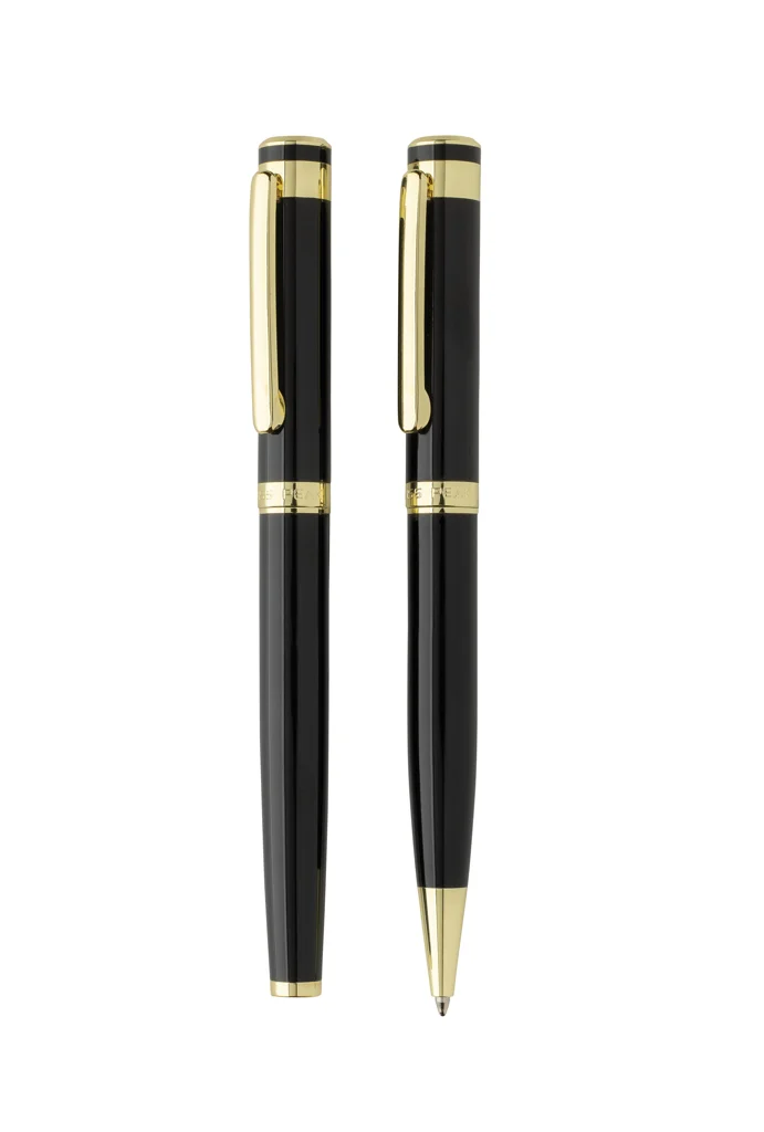 Swiss Peak Luca RCS recycled brass deluxe pen set zwart