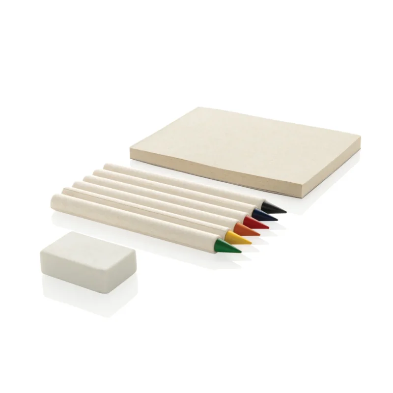 Micki GRS 6-delige set infinity kleurpotloodset met boekje wit
