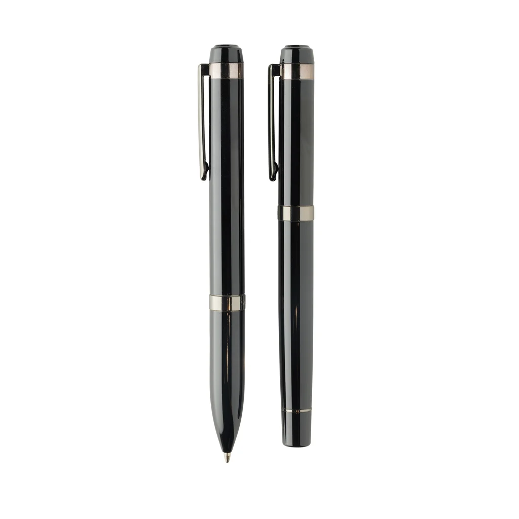 Swiss peak OSLO recycled stainless steel deluxe pen set
