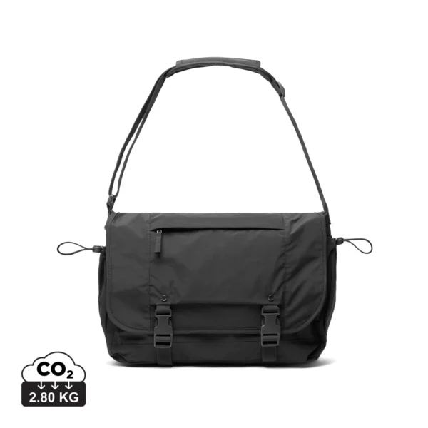 KENTO URBAN RCS recycled nylon 15.6 inch Messenger zwart