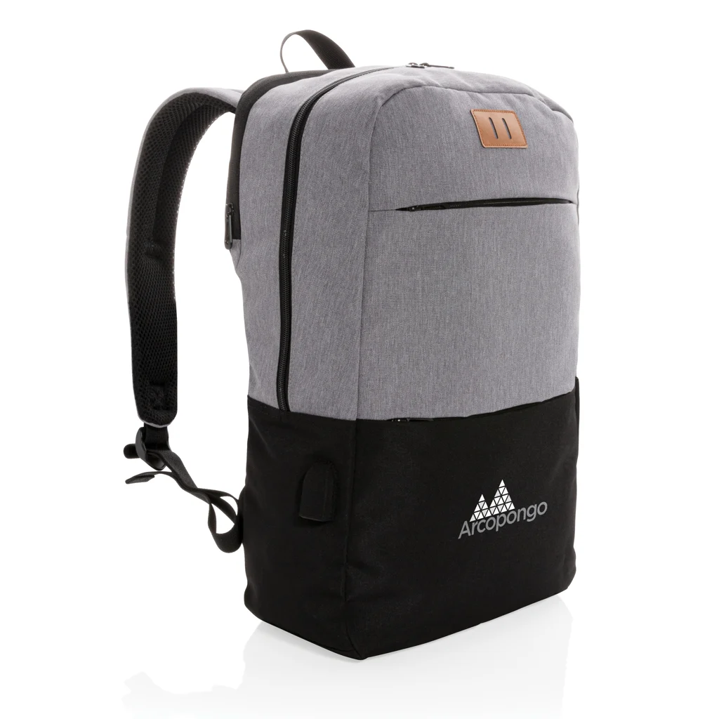 Modern 15.6" USB & RFID laptop rugzak PVC vrij