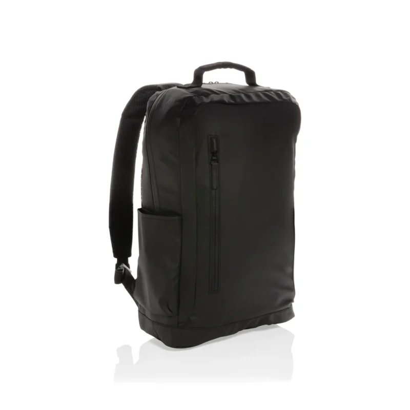 Fashion black PVC vrije 15.6" laptop rugtas zwart