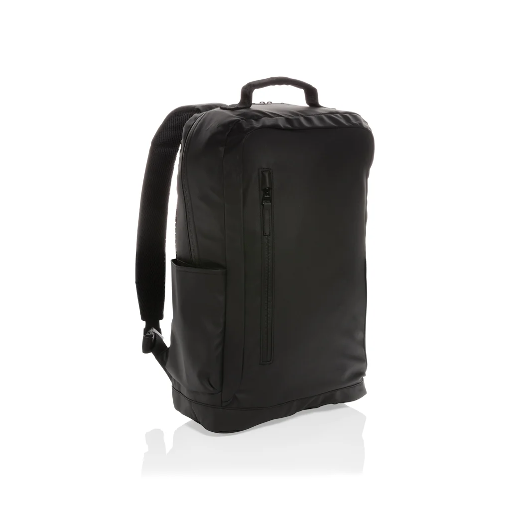 Fashion black PVC vrije 15.6" laptop rugtas zwart