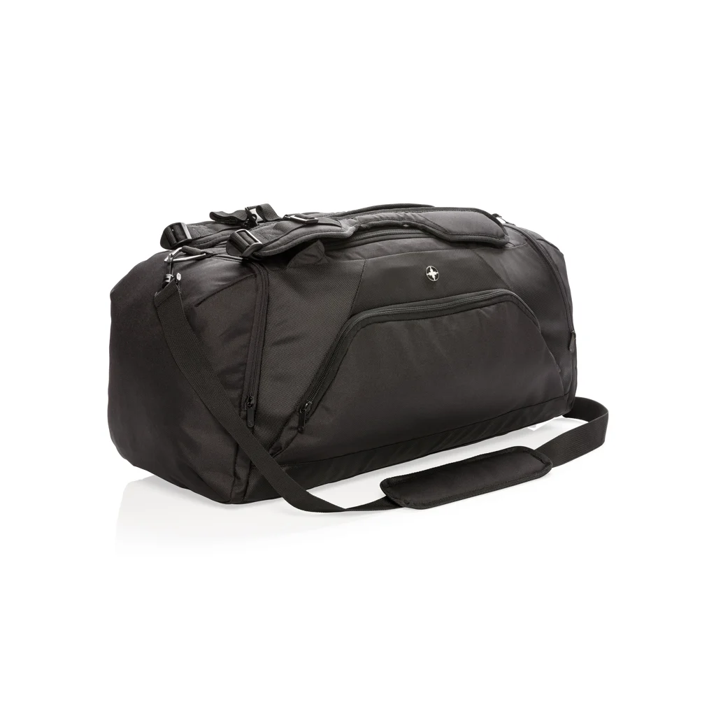 Swiss Peak RFID sporttas & rugzak PVC-vrij zwart