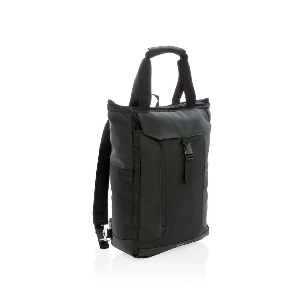 Swiss Peak 15" laptop rugzak en draagtas PVC vrij zwart