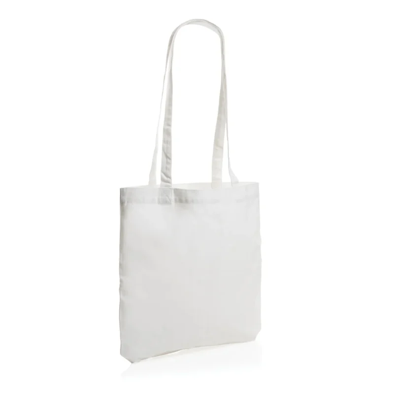 Impact AWARE™ gerecycled katoenen draagtas 330gsm wit