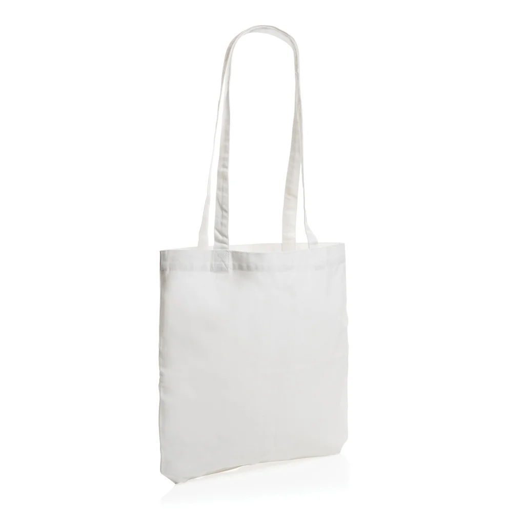 Impact AWARE™ gerecycled katoenen draagtas 330gsm wit