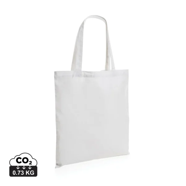 Impact AWARE™ gerecycled katoenen draagtas 145gsm wit
