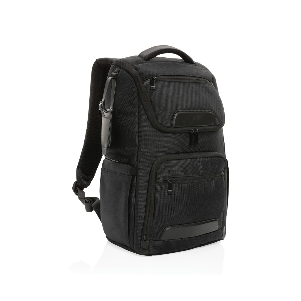 Swiss Peak AWARE™ RPET Voyager 15.6" laptop rugzak zwart