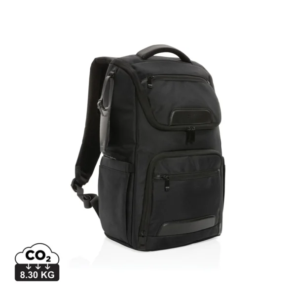 Swiss Peak AWARE™ RPET Voyager 15.6" laptop rugzak zwart