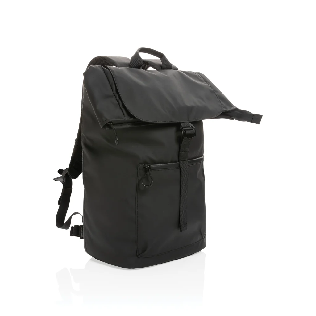 Impact AWARE™ RPET waterbestendige 15.6" laptoprugzak zwart