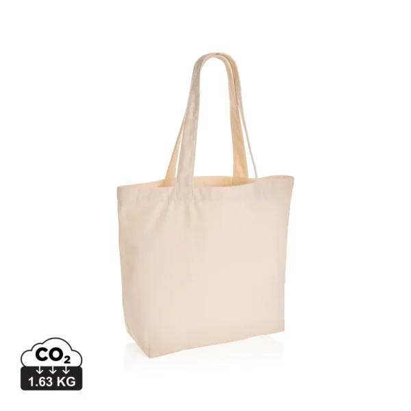 Impact Aware™ re-canvas shopper met vakje 240gsm ongeverfd gebroken wit