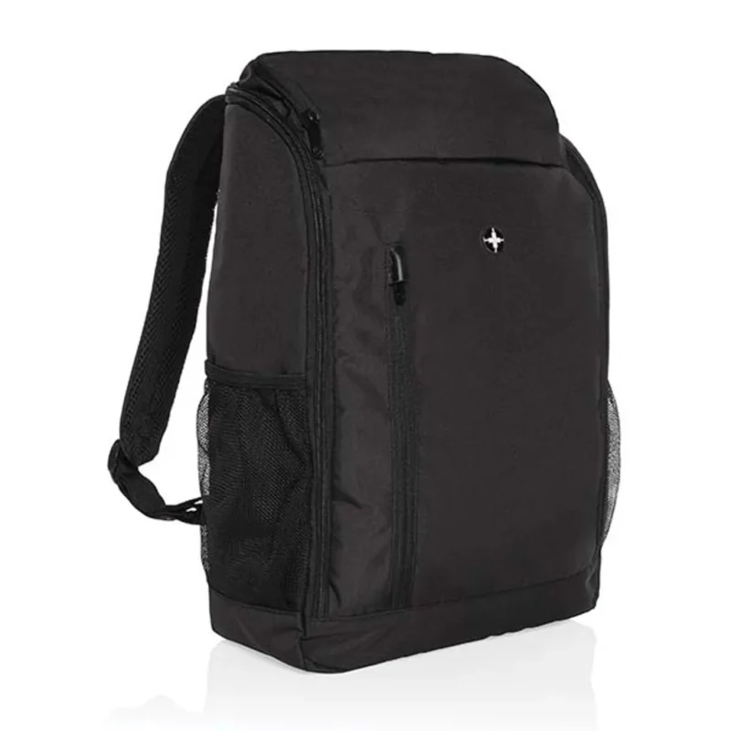 Swiss Peak AWARE™ easy access 15.6" laptop rugzak zwart